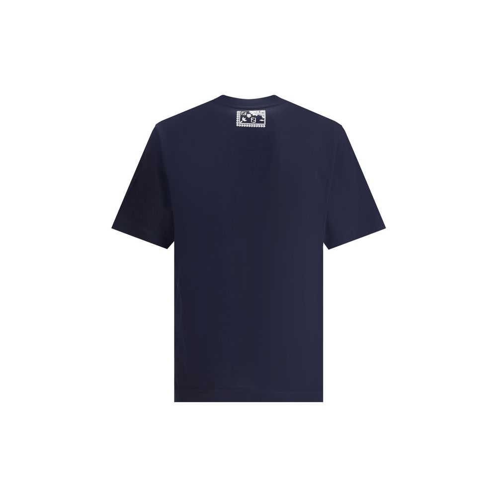 Stylish Blue Soft Cotton T-Shirt designed by Fendi - Image 2