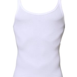 White Sleeveless Round Neck Men Tank T-shirt designed by Dolce&Gabbana