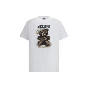 Original White Cotton T-Shirt designed by Moschino