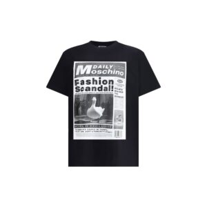 Chic Black Soft Cotton T-Shirt designed by Moschino
