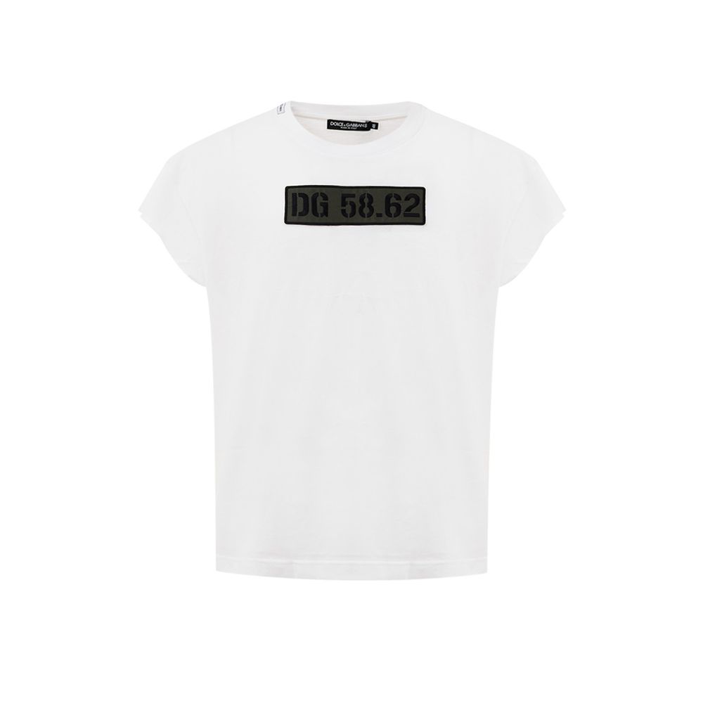 White Cotton T-Shirt designed by Dolce&Gabbana