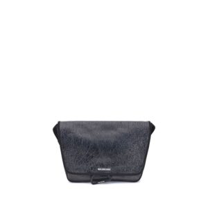 Black Calf Leather Bos Taurus Shoulder Bag by Balenciaga