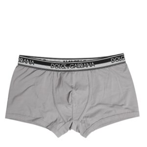 Gray Cotton Boxer Underwear designed by Dolce & Gabbana