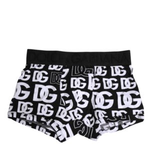 Black Cotton Logo Regular Men Boxer Underwear