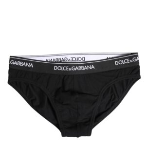 Black Cotton Brief Underwear designed by Dolce & Gabbana
