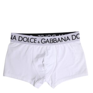 White Cotton Boxer Underwear designed by Dolce & Gabbana