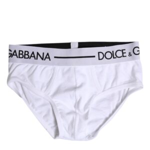 White Cotton Brief Underwear designed by Dolce&Gabbana