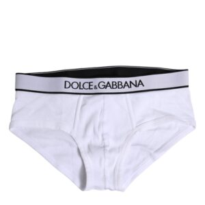 White Cotton Stretch Regular Brief Underwear