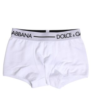White Cotton Boxer Underwear designed by Dolce & Gabbana