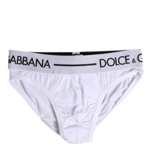 White Cotton Brief Underwear designed by Dolce & Gabbana