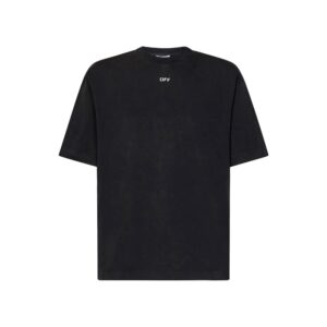 Stylish Black Cotton T-Shirt designed by Off-White