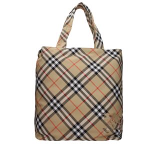 Iconic Beige Checked Print Shoulder Bag designed by Burberry