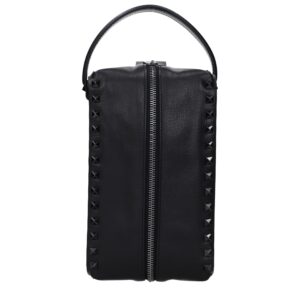 Stylish Black Leather Clutch Bag designed by Valentino Garavani