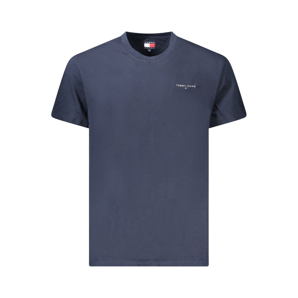 Blue Cotton Men T-Shirt designed by Tommy Hilfiger