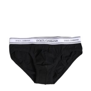 Black Cotton Brief Underwear designed by Dolce&Gabbana