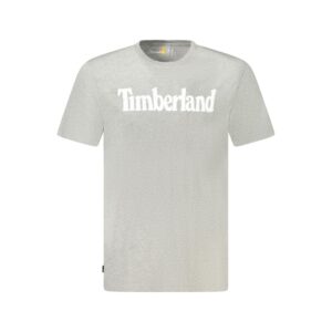 Gray Cotton Men T-Shirt designed by Timberland