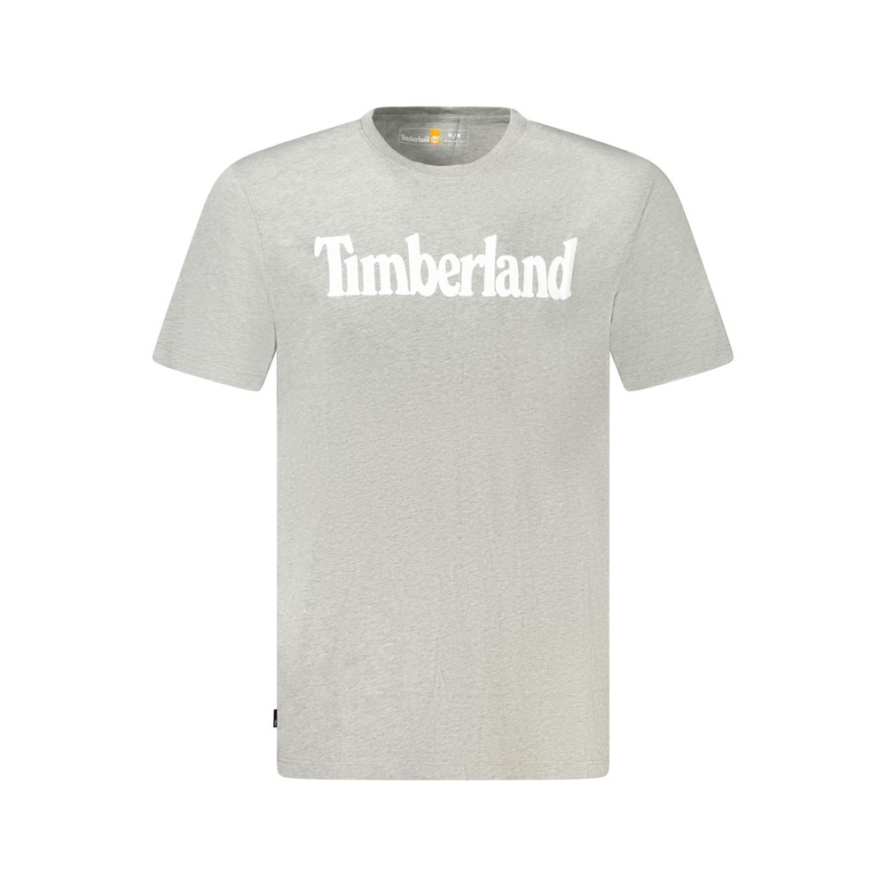 Gray Cotton Men T-Shirt designed by Timberland