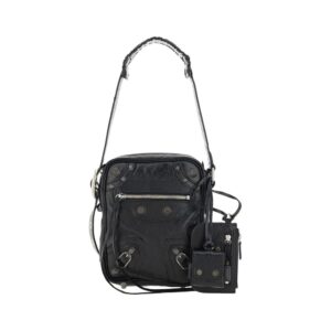 Stunning Black Lamb Ovis Aries Shoulder Bag by Balenciaga