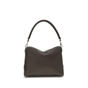 Chic Brown Calf Leather Bos Taurus Shoulder Bag designed by Fendi