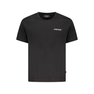 Black Cotton Men T-Shirt designed by Guess
