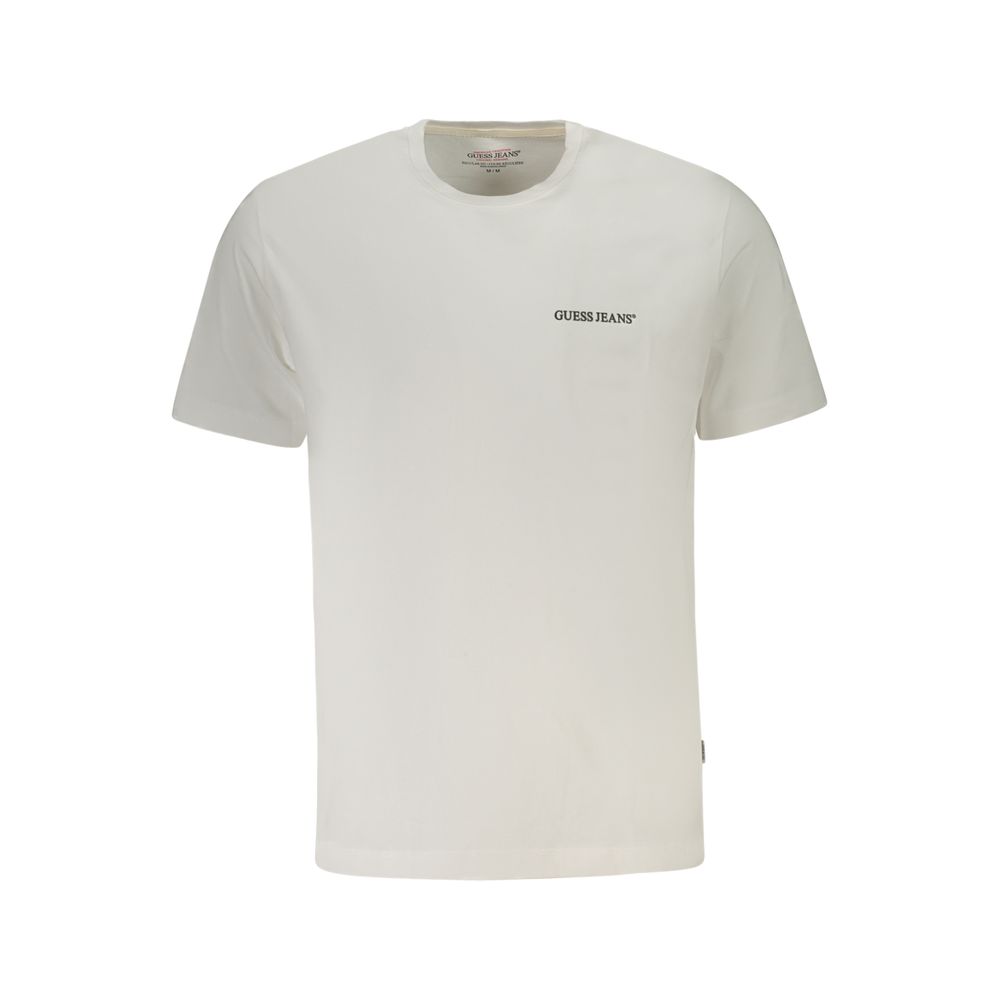 White Cotton Men T-Shirt designed by Guess