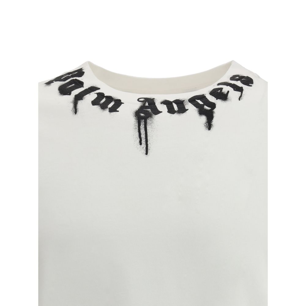 Authentic White Soft Cotton T-Shirt designed by Palm Angels - Image 3