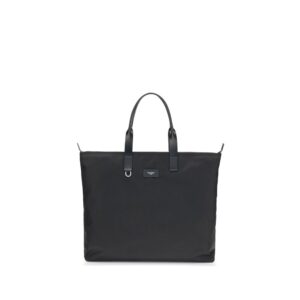 Elegant Black Leather Shoulder Bag designed by Dolce&Gabbana