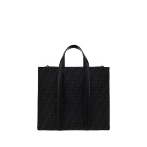 Stylish Black Polyester Shoulder Tote Bag designed by Fendi