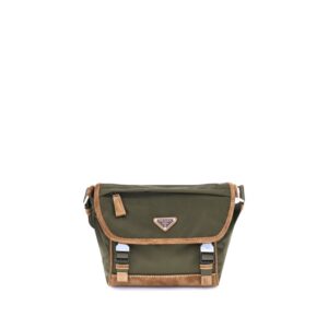 Stylish Green Recycled Polyamide Shoulder Bag designed by Prada