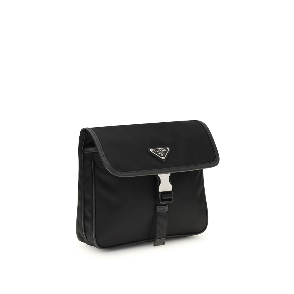 Chic Black Recycled Polyamide Shoulder Bag designed by Prada - Image 2