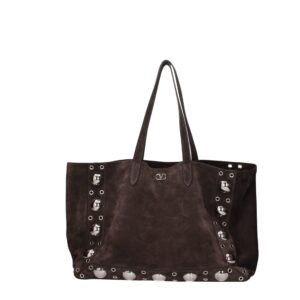 Immaculate Brown Leather Shoulder Bag designed by Valentino Garavani