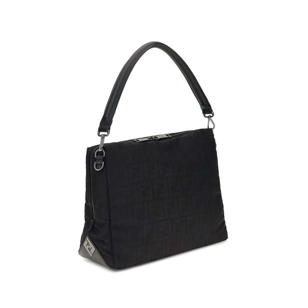 Stylish Lui Black Polyamide Shoulder Bag designed by Fendi - Image 3