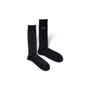 Black Soft Cotton Socks designed by Emporio Armani