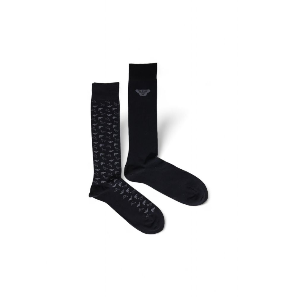 Black Soft Cotton Socks designed by Emporio Armani