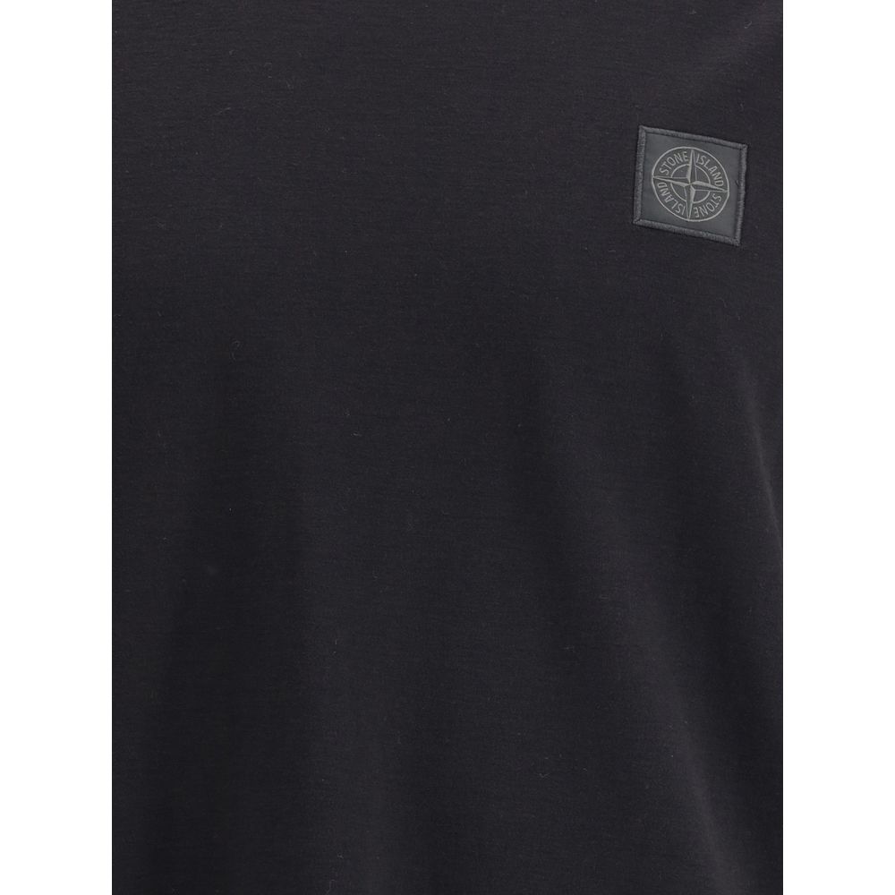 Black Cotton T-Shirt - Image 3