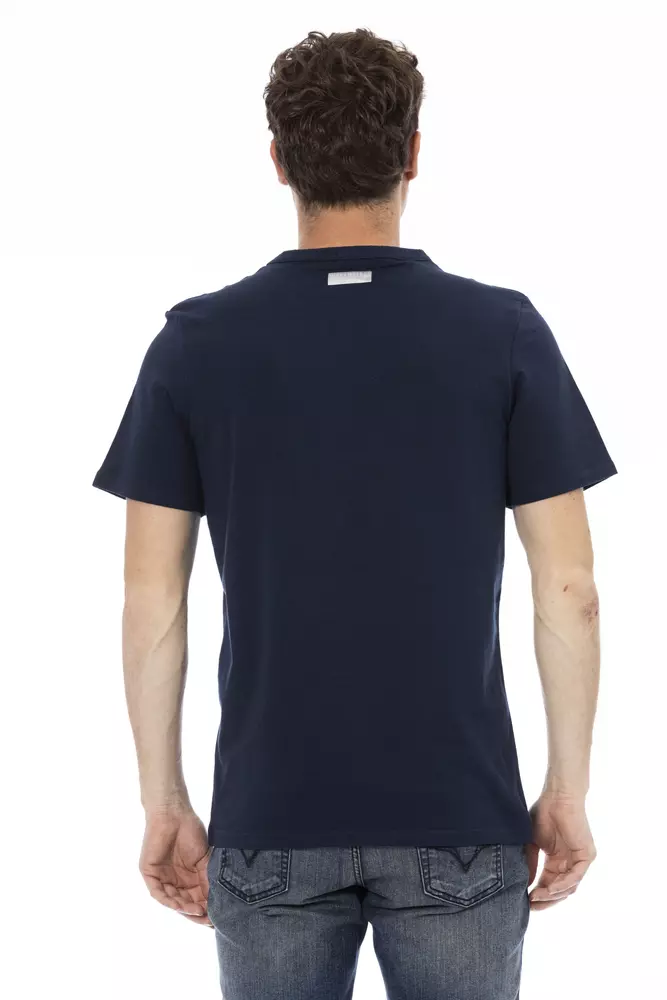 Blue Cotton Men T-Shirt - Image 3