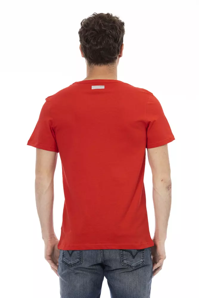 Red Cotton Men T-Shirt - Image 3