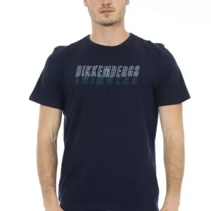Blue Cotton Men T-Shirt