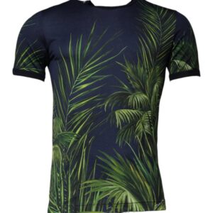 Blue Tree Print Soft Cotton T-Shirt designed by Dolce&Gabbana