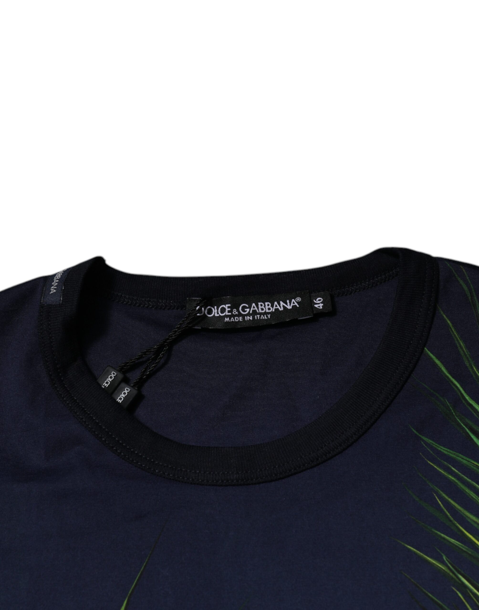 Blue Tree Print Soft Cotton T-Shirt designed by Dolce&Gabbana - Image 6