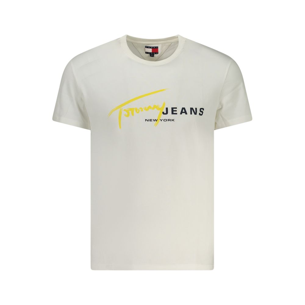 White Cotton Men T-Shirt