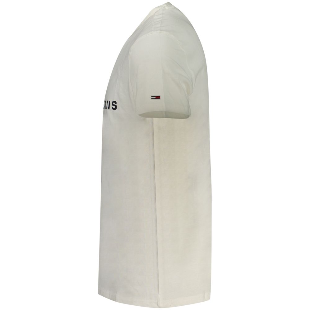 White Cotton Men T-Shirt - Image 3