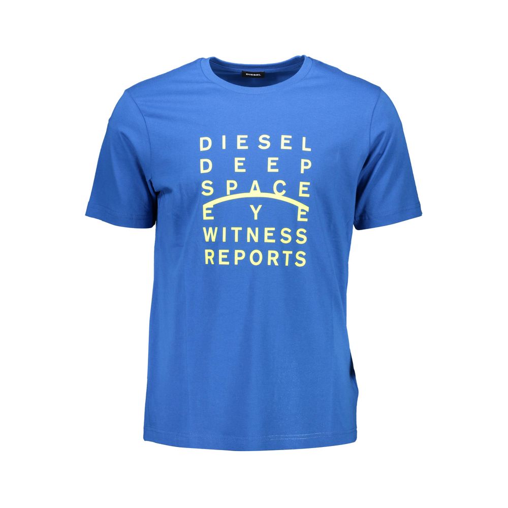 Classic Blue Cotton Mens T-Shirt designed by Diesel