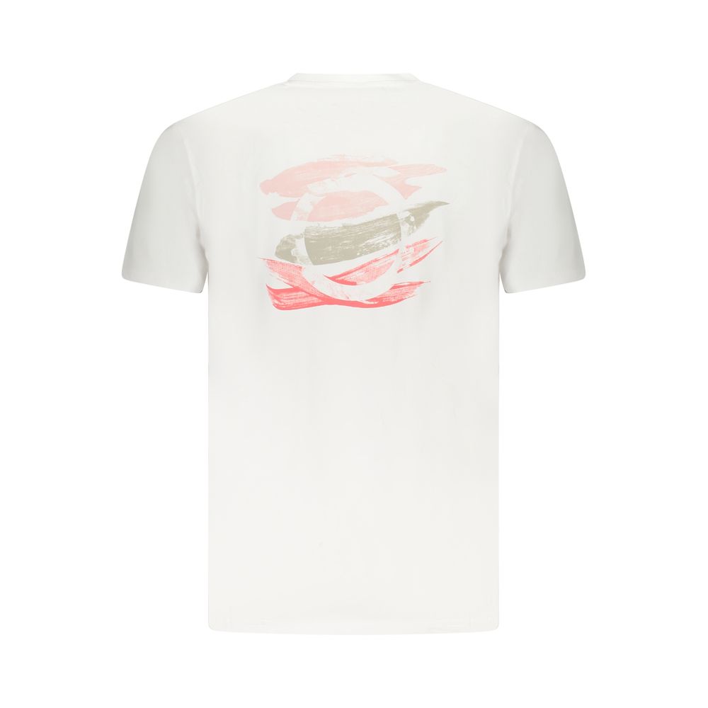 White Cotton Men T-Shirt - Image 2