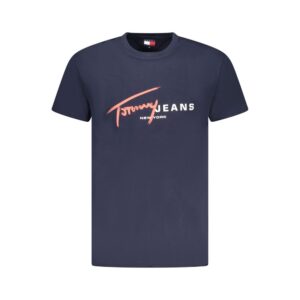 Blue Cotton Men T-Shirt