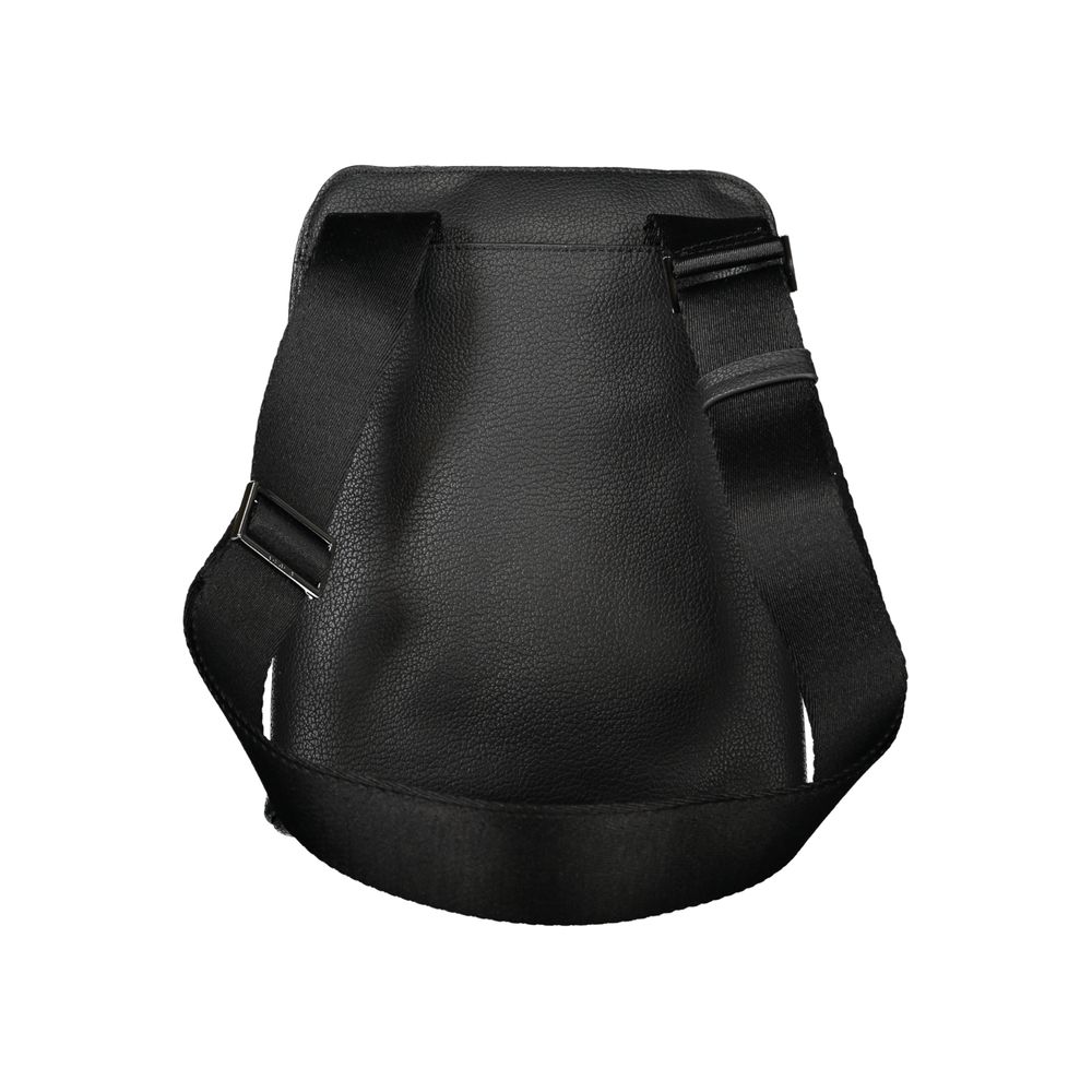 Black Polyurethane Men's Shoulder Bag - Image 2