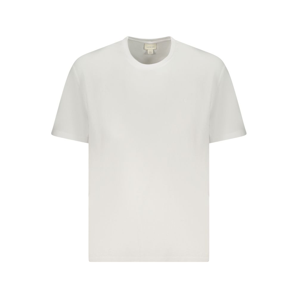 White Cotton Men T-Shirt