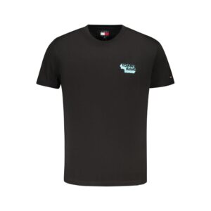 Black Cotton Men T-Shirt