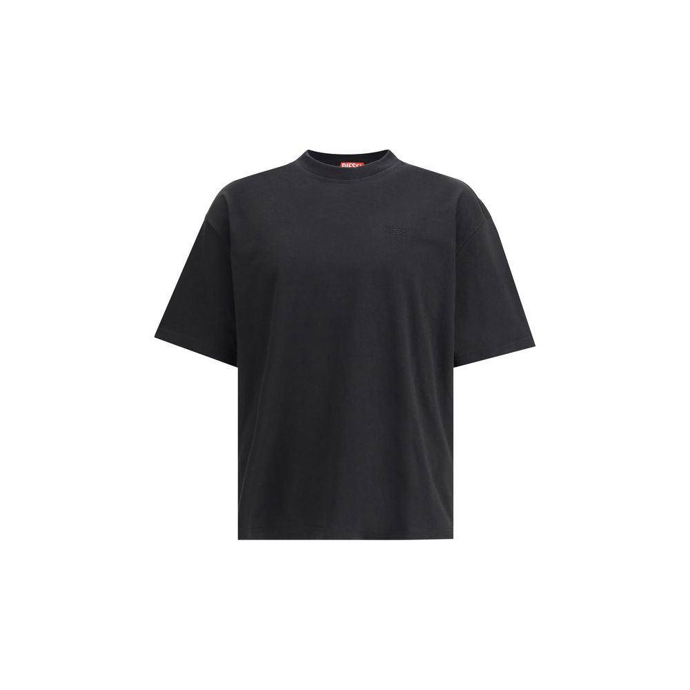 Casual Black Cotton T-Shirt designed by Diesel