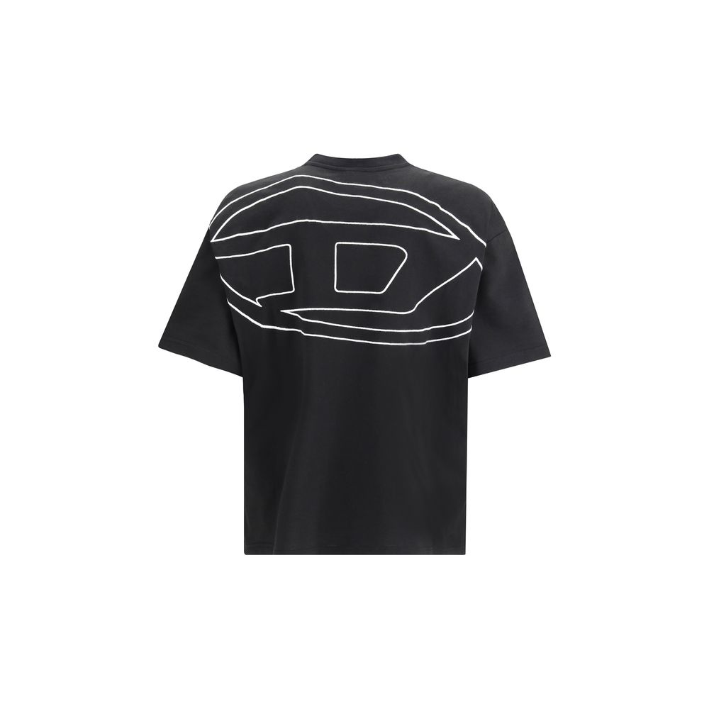Casual Black Cotton T-Shirt designed by Diesel - Image 2